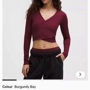 lululemon athletica Burgundy Crop Top